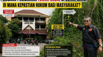 Dugaan Pembiaran Tower Ilegal di Johar Baru, Di Mana Kepastian Hukum bagi Masyarakat?